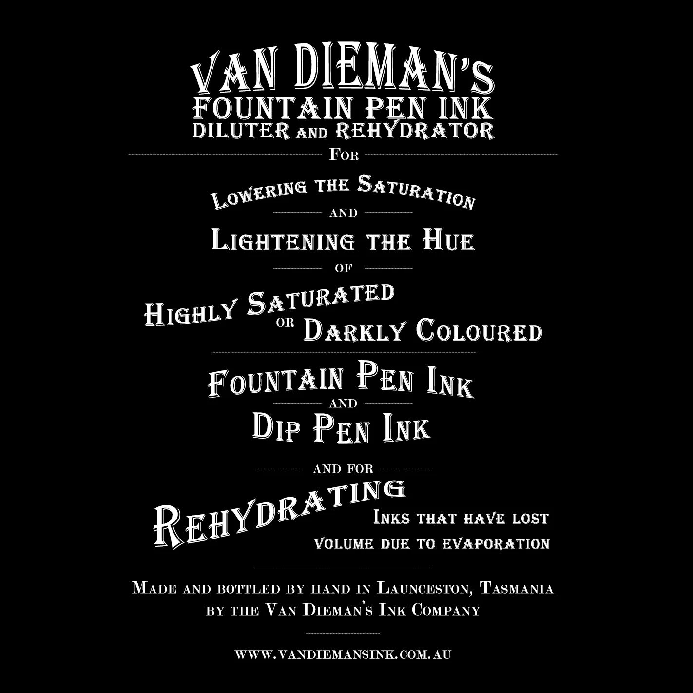 Van Dieman's Ink - Ink Diluter and Rehydrator 100 ml