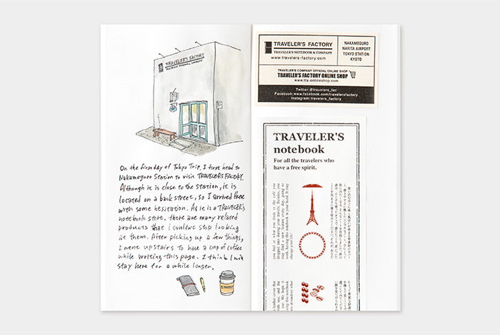 TRAVELER'S COMPANY Notebook Regular Insert TOKYO Edition - Blank