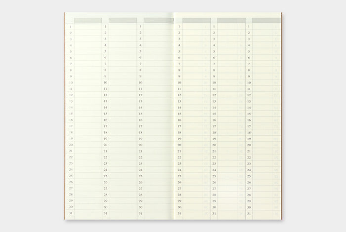 TRAVELER'S COMPANY Notebook Regular Insert 018 - Weekly Planner