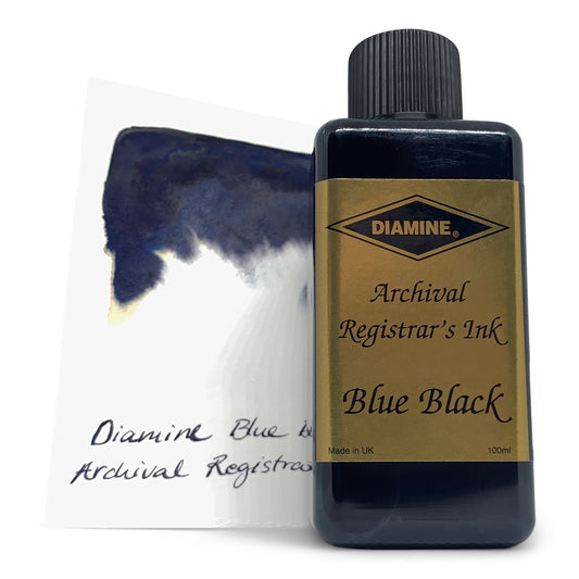Diamine Archival Registrar's Ink Blue Black - Permanent Fountain Pen Ink