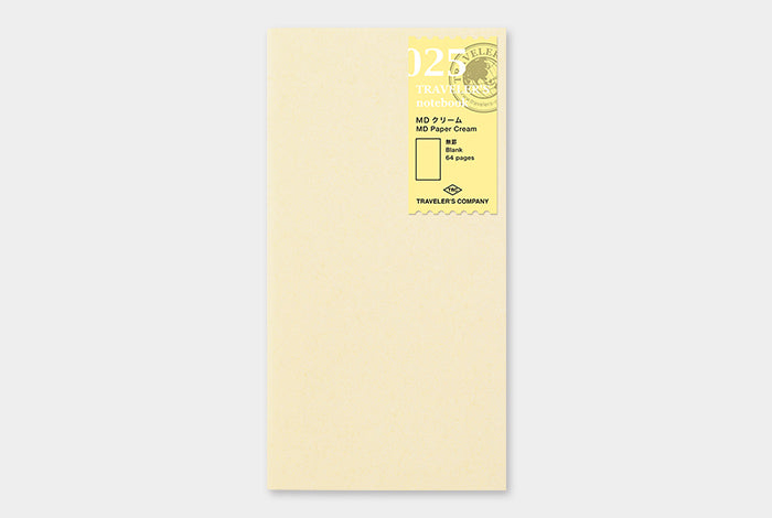 TRAVELER'S COMPANY Notebook Regular Insert 025 - Cream Blank